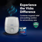 Buy now Vicks NaturalCare Cool Mist Ultrasonic Humidifier (VUL530), White, Small Room – Humidifier and Diffuser with Nighttime Light, Works with Vicks VapoPads at indiglob india