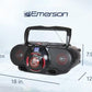 Buy now Emerson EPB-3002 Portable Bluetooth, MP3/CD AM/FM Stereo Radio Cassette Player/Recorder with Subwoofer and USB Input Boombox at indiglob india