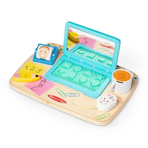 Buy now Melissa & Doug Wooden Work & Play Desktop Activity Board Infant and Toddler Sensory Toy - FSC-Certified at indiglob india