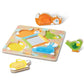 Buy now Melissa & Doug First Play Peek-a-Boo Pets Wooden Touch and Feel Puzzle with Mirror Mirror Toy for Babies and Toddlers, Sensory Toy Puzzle at indiglob india