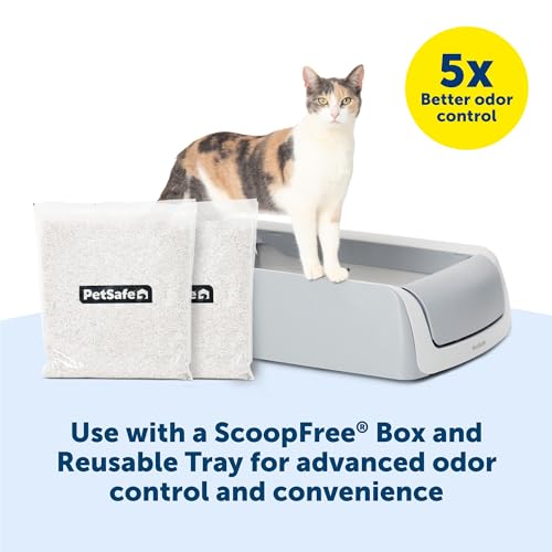 Buy now PetSafe ScoopFree Premium Natural Cat Litter - Eco-Friendly Long-Lasting Litter - High Absorbency & Low-Tracking Design - Non-Clumping Pebbles - 4.2 lb Bag - 2 Pack at indiglob india
