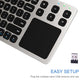 Buy now Arteck 2.4G Wireless Touch TV Keyboard with Easy Media Control and Built-in Touchpad Mouse Solid Stainless Ultra Compact Full Size Keyboard -Connected Computer, Smart TV, HTPC at indiglob india