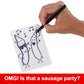 Buy now Mattel Games Pictionary Adults Only Party Drawing Game with Silly Sketches & NSFW Clue Cards, Boards, Markers & Sand Timer at indiglob india