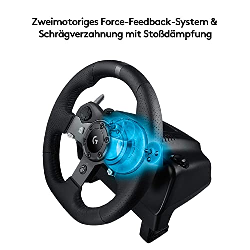 Buy now Logitech Driving Force G920 Steering Wheel and Pedals, 941-000123 (Steering Wheel and Pedals f/PC and Xbox One) (Renewed) at indiglob india