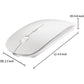 4 Modes Rechargeable Bluetooth Mouse BT3.0/5.2+USB-2.4G/Type-C,Wireless Mouse for MacBook pro/MacBook air/Laptop/iMac/ipad/Notebook/pc (BT/USB-C White)