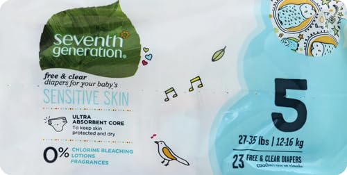 Buy now Seventh Generation Baby Diapers for Sensitive Skin, Animal Prints, Size 5, 23 Count at indiglob india