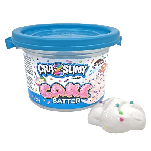 Buy now Cra-Z-Slimy Cake Batter Slime – 24 oz Extra Large Scented White Slime with Colorful Sprinkle Beads – Stretchy, Gooey, Mix-in Texture Fun at indiglob india