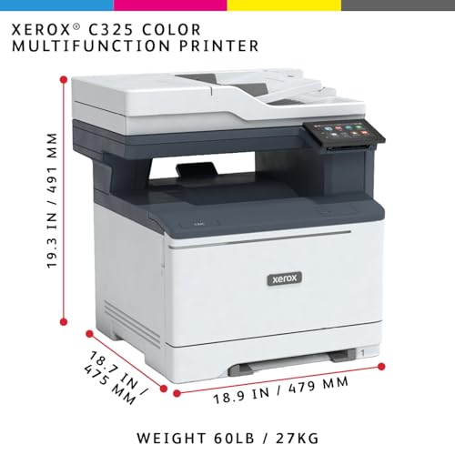 Buy now Xerox C325dni Wireless Printer - 35ppm Color Laser All in One Multifunction Printer with Automatic 2-Sided Printing, Home, Office or Small Business Use - Copy/Print/Scan/Fax - Color Touchscreen at indiglob india