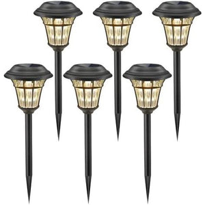 MAGGIFT Solar Garden Lights, 8 Lumens, Warm White, Weather-Resistant, No Electricity Required, Easy Installation, Decorative Pathway Lighting, 6 Pack
