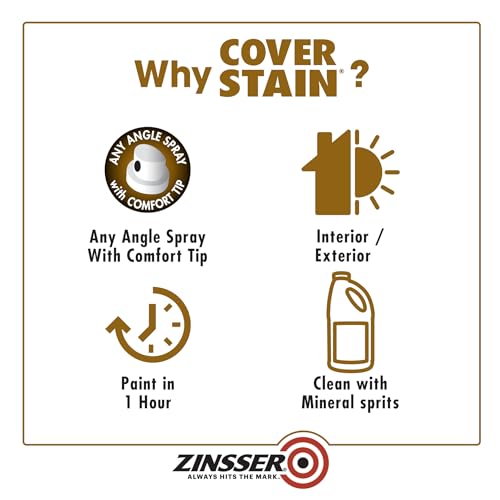 Buy now Zinsser 3608 Cover Stain Oil Base Primer Spray, 13 oz, White at indiglob india