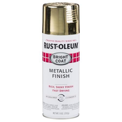 Buy now Rust-Oleum 7710830 Stops Rust Bright Coat Metallic Spray Paint, 11 Ounce, Gold, (Pack of 1) at indiglob india