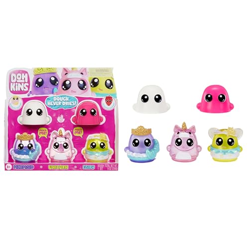 Buy now DohKins Fantasy Pack Characters, Mermaid, Unicorn, Fairy - Dough Never Dries, Ages 2+ at indiglob india