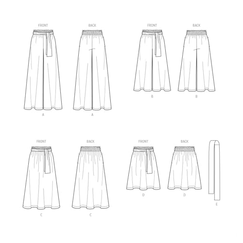 Buy now Simplicity US8605A Easy to Sew Women's Skirts and Loose Fitting Pants Sewing Patterns, Sizes 6-24 at indiglob india