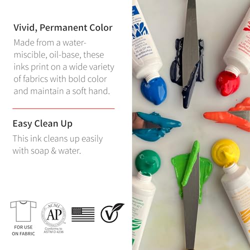 Buy now Speedball Premium Block Printing Ink Set - 6 Colors for Fabric and Paper - Water Soluble Oil Based Ink - 1.25 oz Each - Non Toxic Art Supplies at indiglob india