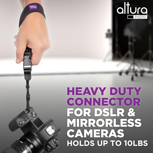 Buy now Camera Wrist Strap - Rapid Fire Heavy Duty Safety Wrist Strap by Altura Photo w/ 2 Alternate Connections for Use w/ Large DSLR or Mirrorless Cameras at indiglob india