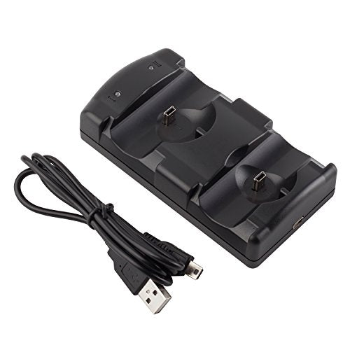 Buy now VSEER PS3 Controller Charging Dock Charging Station 2 in 1 with LED Light Indicator Compatible for Original PS3/MOVE Controller, Black at indiglob india