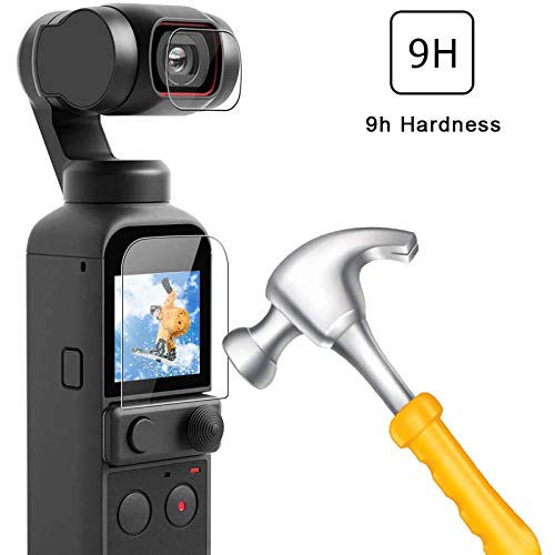 Buy now PCTC [4 pack] Lens+LCD Screen Protector Appliable for DJI Osmo Pocket 2 Camera, osmo pocket accessories 0.3mm 9H Hardness Ultra-Clear Tempered Glass Protector Film Guard Full Coverage Edge to Edge at indiglob india
