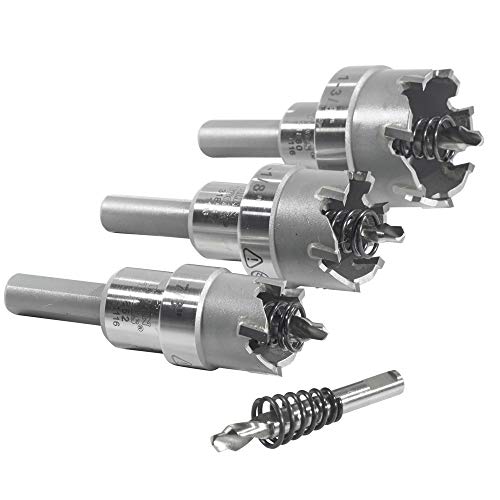 Buy now Klein Tools 31872 Heavy Duty Hole Saw Kit, Includes Carbide Hole Cutters and Pilot Bit in Rust-Proof Molded Plastic Case, 4-Piece at indiglob india