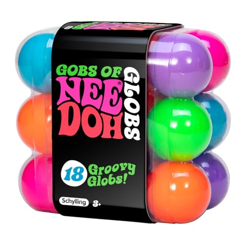 Buy now Schylling NeeDoh Teenie Gobs of Globs - Sensory Squeeze Toy - Contains 18 Mini Groovy Globs - 1.25" Wide - Multicolored at indiglob india