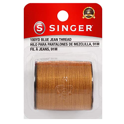 Buy now SINGER 67120 Blue Jean Thread, 100 Yards, Old Gold at indiglob india