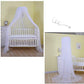 Baby Infant Toddler Bed Dome Cots Mosquito Netting Hanging Bed Net Mosquito Bar Frame Palace-Style Crib Bedding Set (White Mosquito Netting Only, Without Stand)