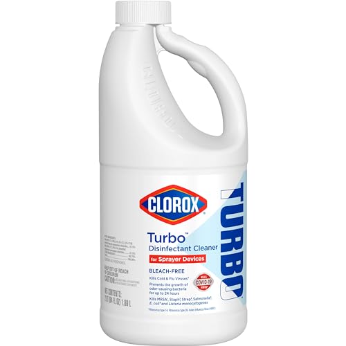 Buy now Turbo Disinfectant Cleaner for Sprayer Devices, Bleach-Free, Kills Cold and Flu Viruses and COVID-19 Virus, 64 Fluid Ounces at indiglob india
