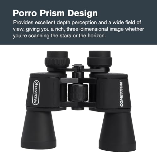 Buy now Celestron - Cometron 7x50 Astronomy Binoculars – Entry-Level for Stargazing and Comet Watching – Large 50mm Objective Lenses – Wide 6.6° Field of View – Multi-Coated Optics at indiglob india