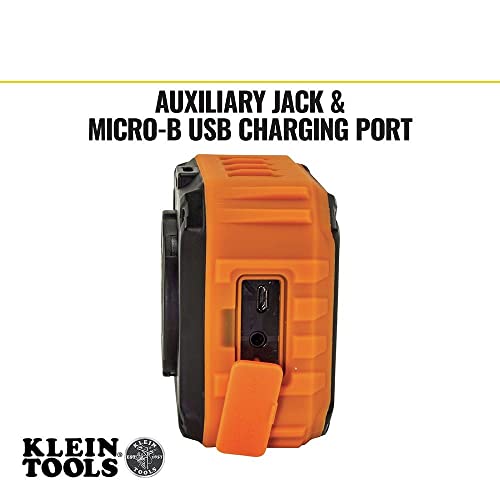 Buy now Klein Tools AEPJS1 Bluetooth Speaker, Wireless Portable Jobsite Speaker Plays Audio and Answers Calls Hands Free, IPX5, Worksite Ready at indiglob india