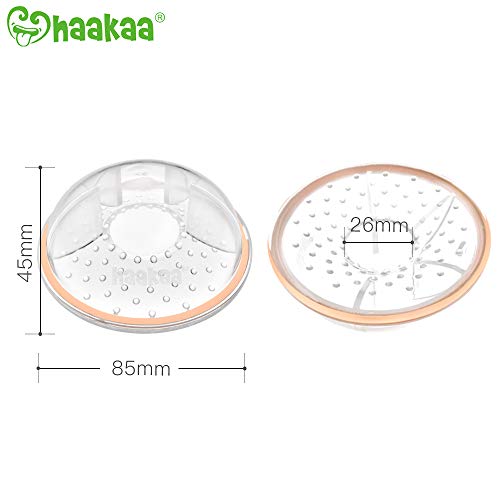 Buy now haakaa Breast Milk Collector Breast Shells Breast Milk Catcher Milk Savers Nipple Shells for Breastfeeding, Reusable & Easy to be Placed Under Bras, 2 Pack at indiglob india