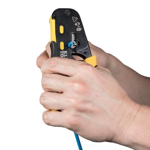 Buy now Klein Tools 80072 RJ45 Cable Tester Kit with LAN Scout Jr. 2, Coax Crimper / Stripper / Cutter Tool and 50-Pack Pass-Thru Modular Data Plugs at indiglob india