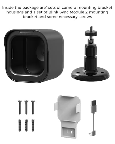 Buy now Wall Mount for Blink Outdoor 4 (4th Gen) Camera Mount, Compatible Battery Extension Pack Mount,with Sync Module2 Mount,Weatherproof Protective Housing and 360 Degree Adjustable Wall Mount at indiglob india