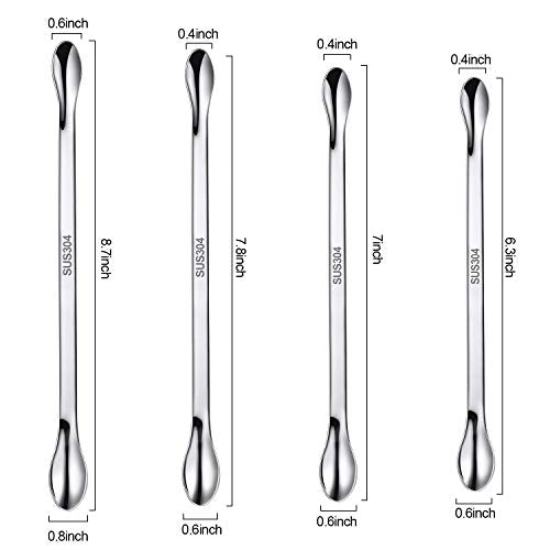 Buy now 22 Pieces Stainless Steel Lab Spatula Micro Scoop Set Laboratory Sampling Spoon Mixing Spatula for Powders Gel Cap Filler at indiglob india