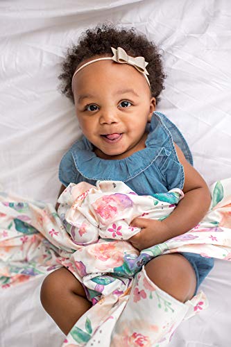 Buy now Copper Pearl Large Premium Knit Baby Swaddle Receiving Blanket Floral Bloom at indiglob india