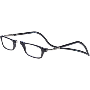 Clic Magnetic Reading Glasses for Men or Women, Computer Readers, Original Long (M-L, Black, 1.75 Magnification)