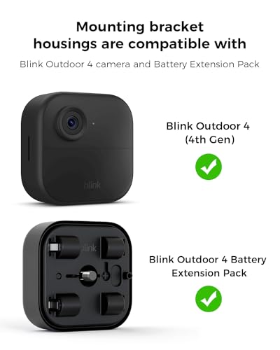 Buy now Wall Mount for Blink Outdoor 4 (4th Gen) Camera Mount, Compatible Battery Extension Pack Mount,with Sync Module2 Mount,Weatherproof Protective Housing and 360 Degree Adjustable Wall Mount at indiglob india