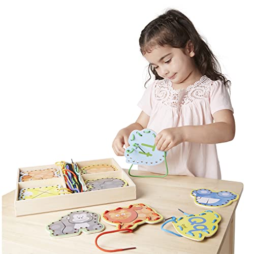 Buy now Melissa & Doug Alphabet Wooden Lacing Cards With Double-Sided Panels and Matching Laces at indiglob india
