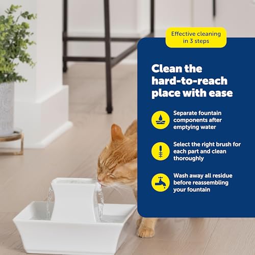 Buy now PetSafe Drinkwell Fountain Cleaning Kit - Deep Bowl Cleaning for Hard-to-Reach Areas of Compatible Cat Fountains - Removes Hidden Residue & Maintains Pump Performance at indiglob india
