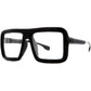 grinderPUNCH Thick Square Frame Clear Lens Glasses Eyeglasses Super Oversized Fashion and Costume