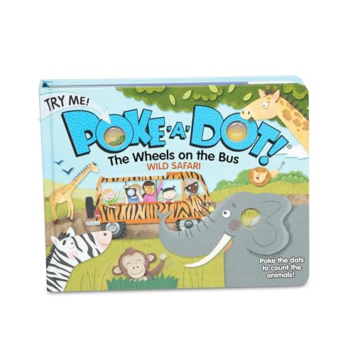 Buy now Melissa & Doug Children's Book - Poke-A-Dot: The Wheels on the Bus Wild Safari (Board Book with Buttons to Pop) at indiglob india