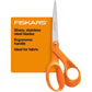 Fiskars 8" Original Orange-Handled Stainless Steel Scissors, Ergonomic and Keeps Material Flat, Sharp All-Purpose Paper and Fabric Scissors for Office, Arts, and Crafts