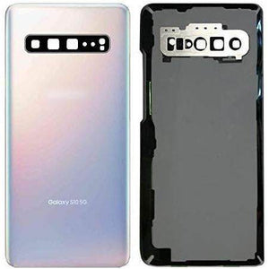 CELL4LESS Back Glass Replacement for The SM-G977 Galaxy S10 5G Model Including Camera Frame, Lens, & Removal Tool - 5G Model only (Crown Silver) - My Store