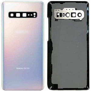CELL4LESS Back Glass Replacement for The SM-G977 Galaxy S10 5G Model Including Camera Frame, Lens, & Removal Tool - 5G Model only (Crown Silver)