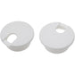 1-3/8 Inch (35 mm) U-Shaped Opening Desk Grommet 2 Pcs ABS Plastic Cable Hole Cover Cable Cord Grommet to Arrange Wires & Cords Through Computer Table/Countertops (White)