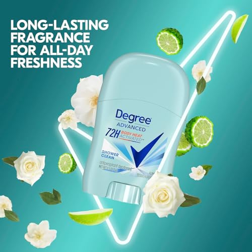 Buy now Degree Advanced Antiperspirant Deodorant, Shower Clean 4-Pack – Travel Deodorant for Women, 72H Protection, 0.5 Oz Ea at indiglob india