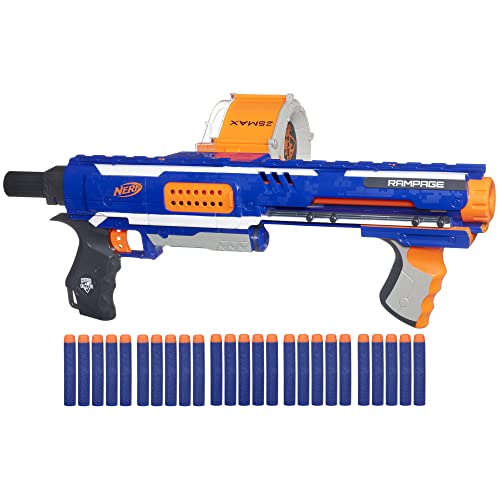 Buy now NERF Rampage N-Strike Elite Toy Blaster with 25 Dart Drum Slam Fire for Kids, Teens, & Adults (Amazon Exclusive) at indiglob india