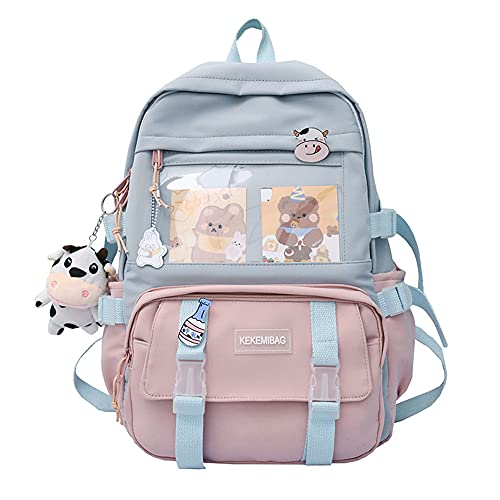 Buy now JQWSVE Kawaii Backpack with Kawaii Pins and Accessories Cute Backpack Aesthetic Backpack Women Lightweight Travel Rucksack at indiglob india