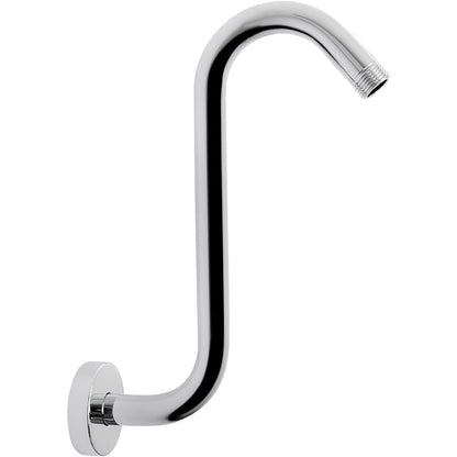Buy now NearMoon S Shaped Shower Head Riser Arm, Shower Extender Arm with Flange, Standard 1/2" Connection- Bathroom Accessory, 10 Inch (1 Pack, Chrome) at indiglob india