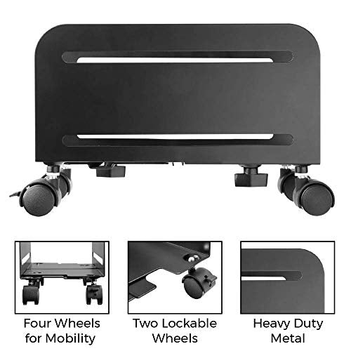 Buy now HumanCentric Adjustable PC Stand for Floor, Computer Tower, Adjustable PC Holder, CPU Rolling Cart, for Gaming & Desktop Computers, Under Desk, Fits Computer Cases 4.7" to 8.2" up to 22lbs at indiglob india