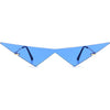 willochra Triangle One Piece Frameless Sunglasses For Women Trendy Ocean Lens Sun Glasses Men Party Prom Sunglasses - Blue