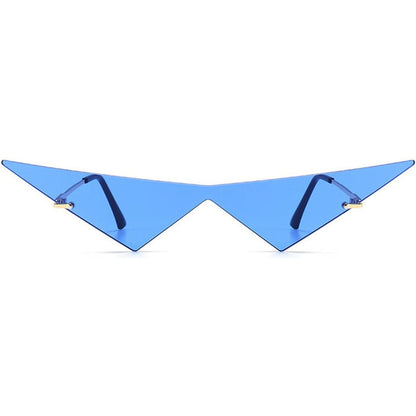 willochra Triangle One Piece Frameless Sunglasses For Women Trendy Ocean Lens Sun Glasses Men Party Prom Sunglasses